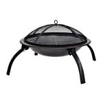 La Hacienda Steel Camping Fire Pit Black