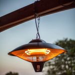 La Hacienda Hanging Halogen 2.1kw Electric Patio Heater Silver
