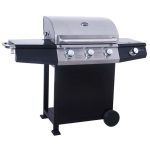 St Vincent 3 Burner Gas BBQ Black/Silver