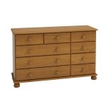Colburn Pine 9 Drawer Chest Natural