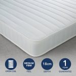 Dunelm Open Coil Quilted Mattress White
