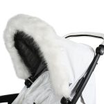 My Babiie White Faux Fur Hood Trim White