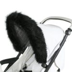 My Babiie Black Faux Furn Hood Trim Black