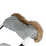 My Babiie Grey Faux Fur Trim Handmuff Grey