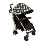My Babiie MB51 Gold Black Chevron Stroller Black