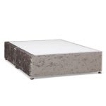Dunelm Classic Velvet Divan Base – Steel Steel