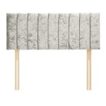 Dunelm Velvet Stripe Headboard Ice White
