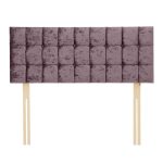 Dunelm Velvet Cobbled Headboard Amethyst (Purple)