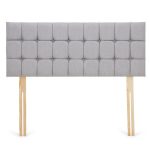 Dunelm Linen Cobbled Headboard Light Grey