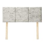 Dunelm Velvet Vertical Panel Headboard Ice White