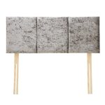 Dunelm Velvet Vertical Panel Headboard Steel
