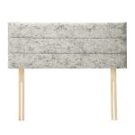 Dunelm Velvet Horizontal Panel Headboard Ice White