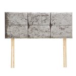 Dunelm Velvet Square Headboard Steel