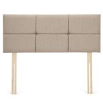Dunelm Linen Square Headboard Biscuit (Brown)