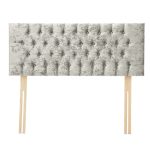 Dunelm Velvet Chesterfield Headboard Ice White