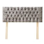 Dunelm Velvet Chesterfield Headboard Steel