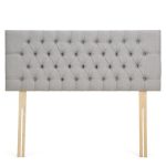 Dunelm Linen Chesterfield Headboard Light Grey