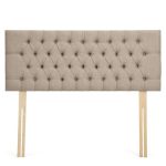 Dunelm Linen Chesterfield Headboard Biscuit (Brown)