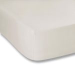 Bianca Cotton Plain Dye 200 Thread Count Cream Fitted Sheet Cream