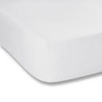 Bianca Cotton Plain Dye 200 Thread Count White Fitted Sheet White