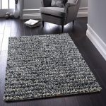 Rocks Shaggy Rug Grey