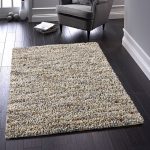 Rocks Shaggy Rug Natural