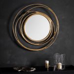 Allende Satin Gold Wall Mirror Gold