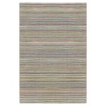 Andorra Stripe Multi Coloured Rug Yellow/Black/Purple/Green
