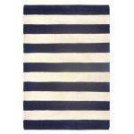 Maritime Dark Blue and Light Cream Rug Blue