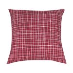 Essentials Red Check Cushion Red