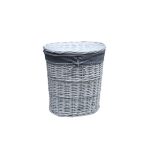 Gingham Small Laundry Basket White