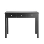 Shaker Black 3 Drawer Dressing Table Black