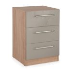 Kensington 3 Drawer Bedside Grey