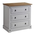 Corona Grey 3 Drawer Chest Grey