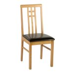 Vienna Faux Leather Dining Chairs Natural/Brown