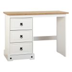 Corona White 3 Drawer Dressing Table White