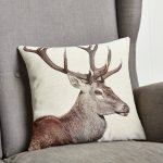 Tapestry Stag Cushion Natural