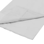 Dorma 300 Thread Count 100% Cotton Percale Plain Silver Flat Sheet Silver