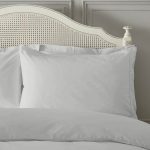 Dorma 300 Thread Count 100% Cotton Percale Plain Silver Housewife Pillowcase Silver