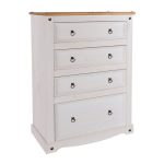 Corona White 4 Drawer Chest White