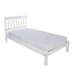 Corona White Slatted Low End Bed Frame White