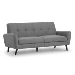 Ashby 3 Seater Compact Retro Sofa Grey
