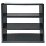 Puro High Gloss Wooden Charcoal Bookcase Charcoal