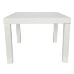 Puro Wooden High Gloss End Table White
