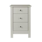 Florence 3 Drawer Bedside Cabinet Grey