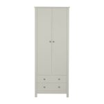 Florence Wooden 2 Door Grey Wardrobe Grey