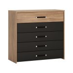 Monaco Black Chest of Drawers Black