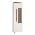 Toledo 1 Door Right Hand White Display Cabinet White