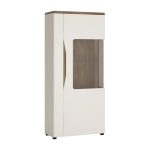 Toledo 1 Door Right Hand Low White Display Cabinet White