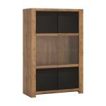 Havana 2 Door Black Display Cabinet Black
